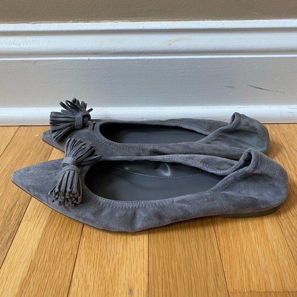 J crew Gray suede flats 6.5 - Picture 2 of 3